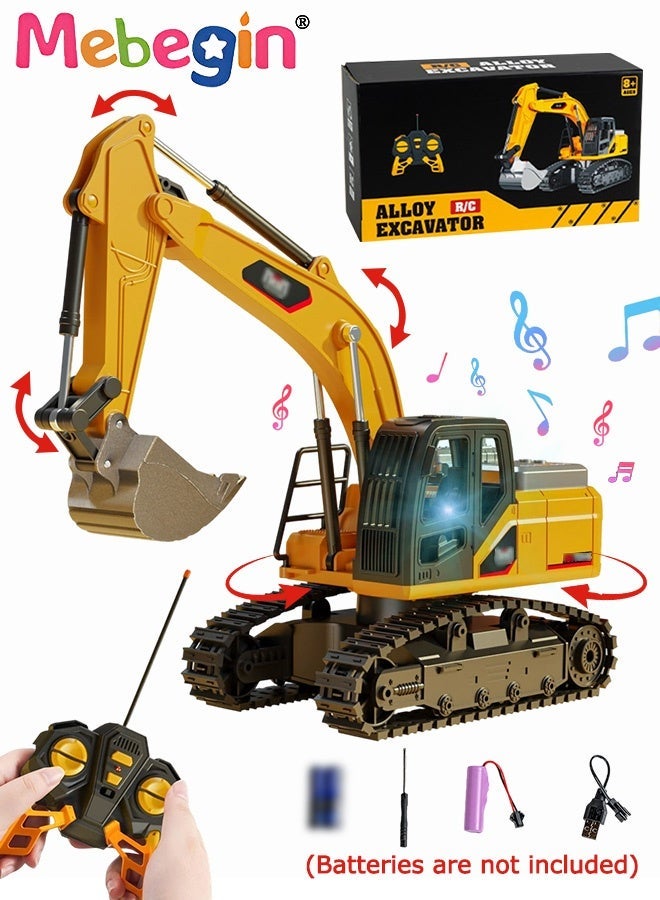 MEBEGIN Remote-controlled Excavator Toy Set, Multifunctional Excavator Toy with Sounds and Lights, Creative Construction Toys with 360° Rotation, Fun RC Car Toy Set, Ideal Gift for Boys Aged 8+ - Image 1